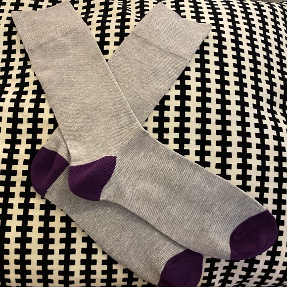 Unisex Grey Crew Athletic Boot Socks Women M Men L Basic Essential Casual Dress - Picture 2 of 14